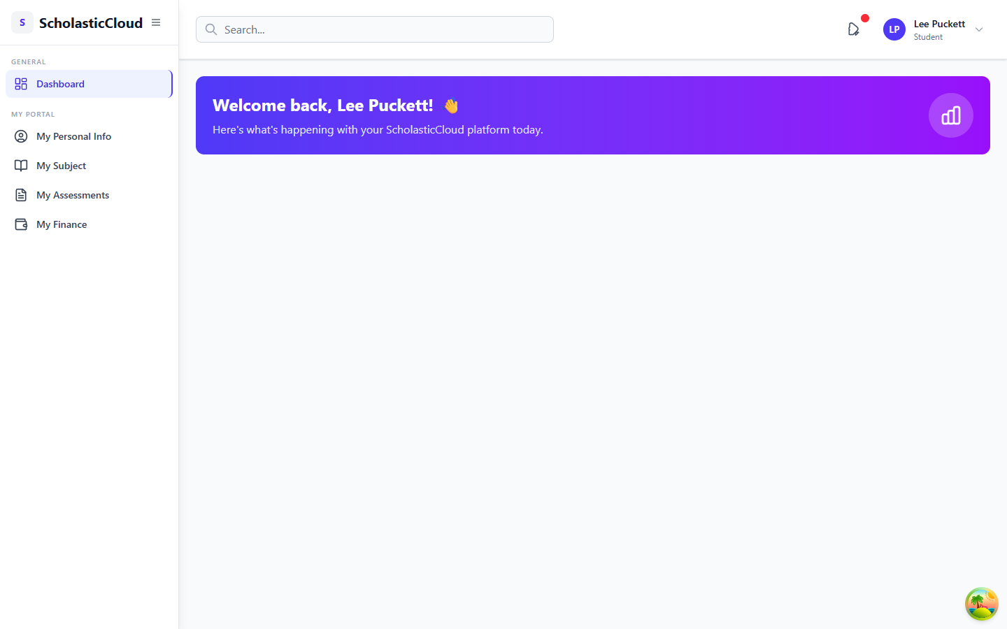Student dashboard